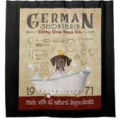 Deutsche Kurzschlussfirma Pointer Dog Bath Soap Duschvorhang (Vorderseite)