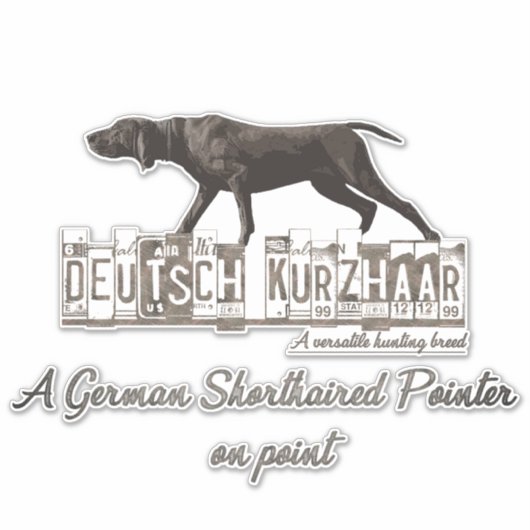 Deutsche Kurzzeiger (APS) Aufkleber (Vorderseite)