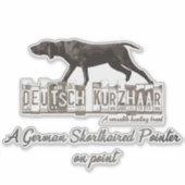 Deutsche Kurzzeiger (APS) Aufkleber (Vorderseite)