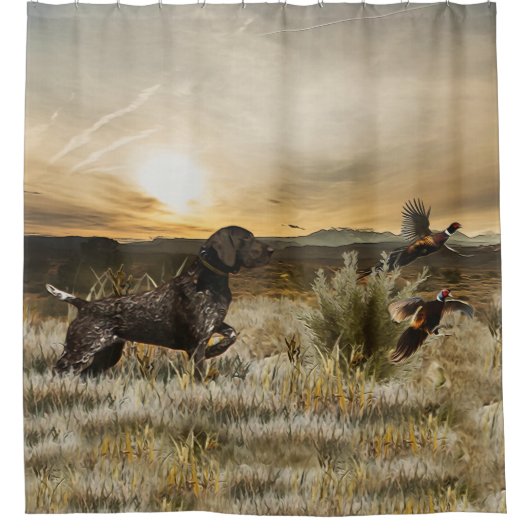 Deutsche Kurzzeiger (APS) Duschvorhang (Vorderseite)