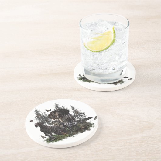 Deutsche Kurzzeiger (APS) Getränkeuntersetzer (Seite)