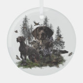 Deutsche Kurzzeiger (APS) - Glass-Namen Ornament Aus Glas (Vorderseite)