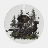 Deutsche Kurzzeiger (APS) - Glass-Namen Ornament Aus Glas (Rückseite)