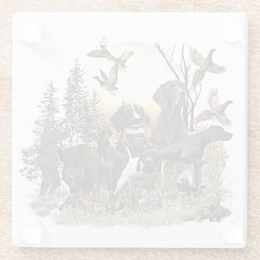 Deutsche Kurzzeiger (APS) Glasuntersetzer (Rückseite)