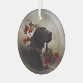 Deutsche Kurzzeiger (APS) Ornament Aus Glas (Vorderseite links)