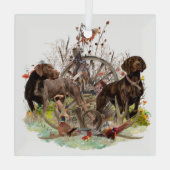 Deutsche Kurzzeiger (APS) Ornament Aus Glas (Rückseite)