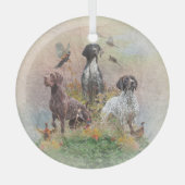 Deutsche Kurzzeiger (APS) Ornament Aus Glas (Vorderseite)