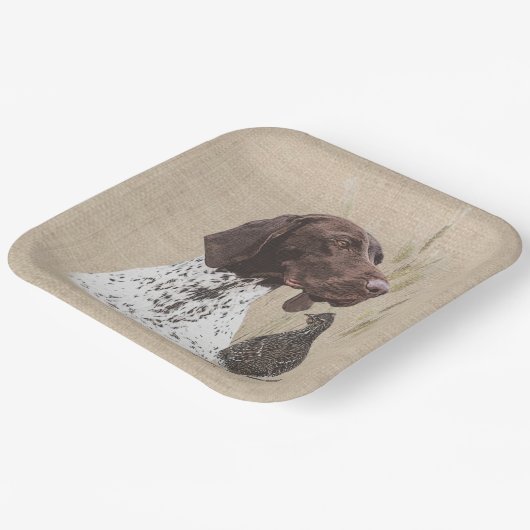 Deutsche Kurzzeiger (APS) Papier-Teller Pappteller (Gewinkelt)