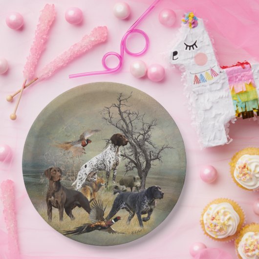 Deutsche Kurzzeiger (APS) Pappteller (Party)