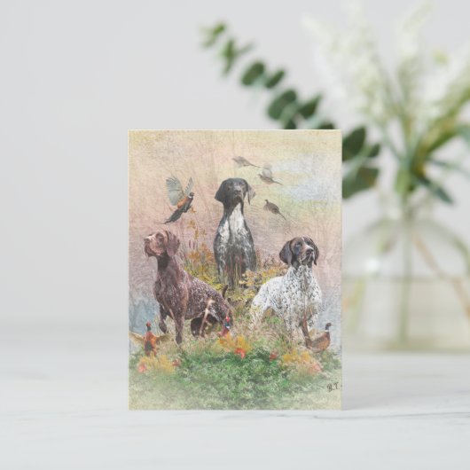 Deutsche Kurzzeiger (APS) Postkarte (Stehend Vorderseite)