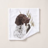 Deutsche Kurzzeiger (APS) Postkartenkaffee Badhandtuch Set (Waschlappen)