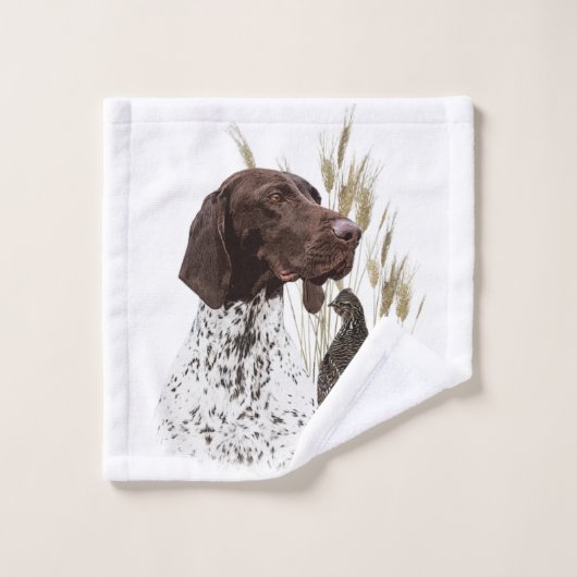 Deutsche Kurzzeiger (APS) Postkartenkaffee Badhandtuch Set (Waschlappen)