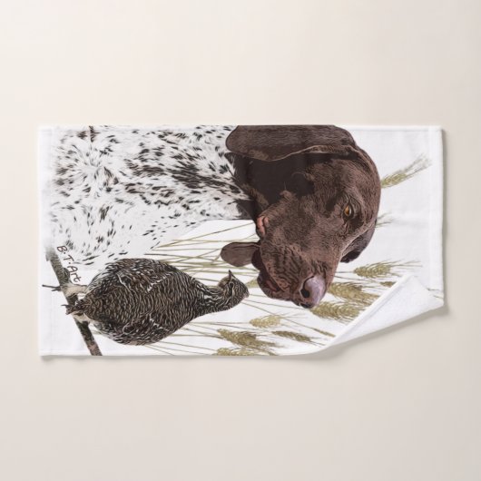 Deutsche Kurzzeiger (APS) Postkartenkaffee Badhandtuch Set (Handtuch)