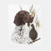 Deutsche Kurzzeiger (APS) Postkartenkaffee Fleecedecke (Vorderseite)