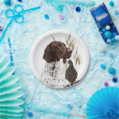 Deutsche Kurzzeiger (APS) Postkartenkaffee Pappteller (Party)