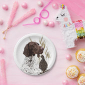 Deutsche Kurzzeiger (APS) Postkartenkaffee Pappteller (Party)