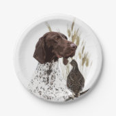 Deutsche Kurzzeiger (APS) Postkartenkaffee Pappteller (Vorderseite)