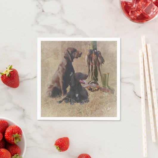 Deutsche Kurzzeiger (APS) Postkartenkaffee Serviette (Beispiel)