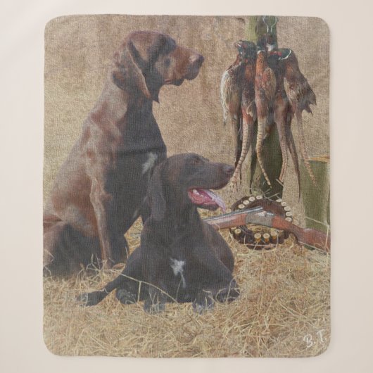 Deutsche Kurzzeiger (APS) Postkartenkaffee Sherpadecke (Vorderseite)