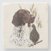 Deutsche Kurzzeiger (APS) Postkartenkaffee Steinuntersetzer (Vorderseite)