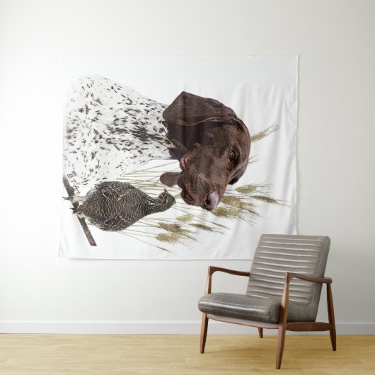 Deutsche Kurzzeiger (APS) Postkartenkaffee Wandteppich (Beispiel (Horizontal))