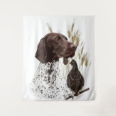 Deutsche Kurzzeiger (APS) Postkartenkaffee Wandteppich (Vorderseite)