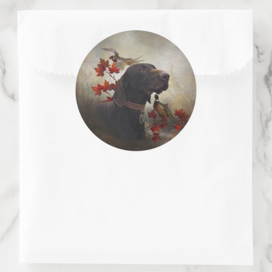 Deutsche Kurzzeiger (APS) Runder Aufkleber (Tasche)