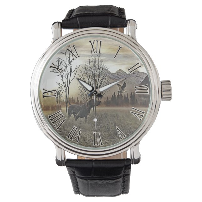 Deutsche Kurzzeiger Armbanduhr (Vorderseite)