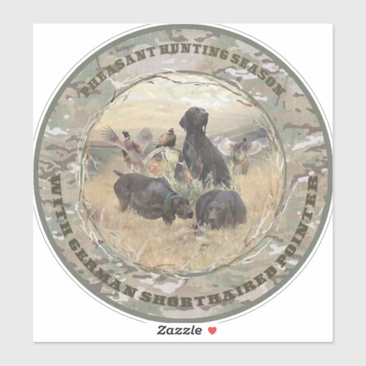 Deutsche Kurzzeiger Aufkleber (Blatt)