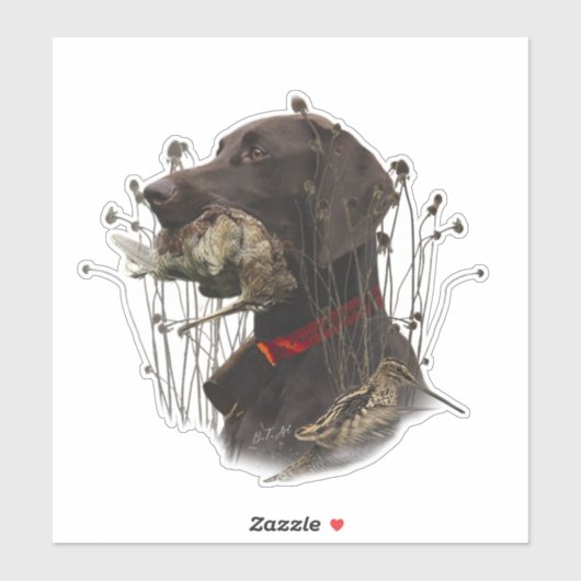 Deutsche Kurzzeiger Aufkleber (Blatt)