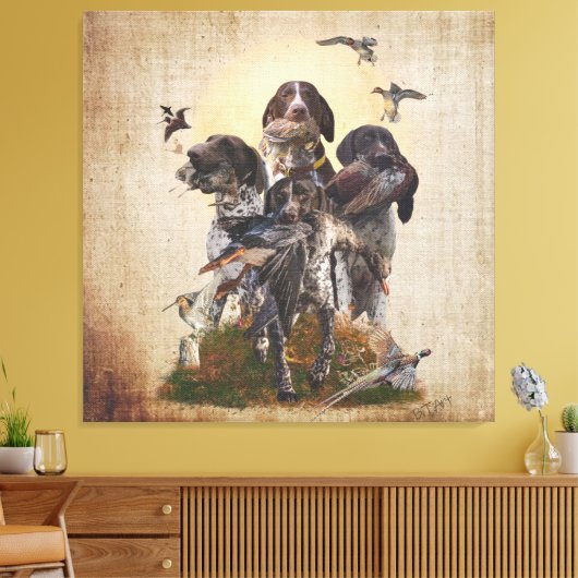 Deutsche Kurzzeiger-Bandposter Leinwanddruck (Insitu (Wohnzimmer))