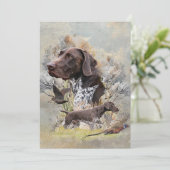 Deutsche Kurzzeiger Einladung (Stehend Vorderseite)