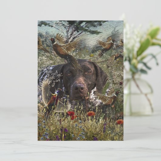 Deutsche Kurzzeiger Einladung (Stehend Vorderseite)