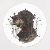 Deutsche Kurzzeiger Etiketten (Design 1)