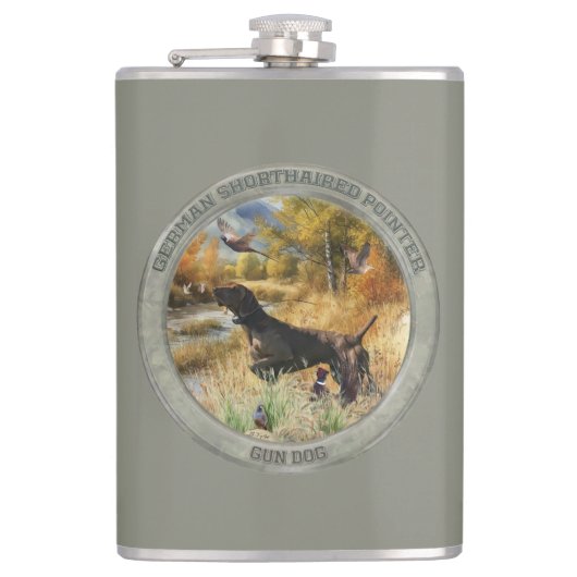 Deutsche Kurzzeiger Flachmann (Vorderseite)