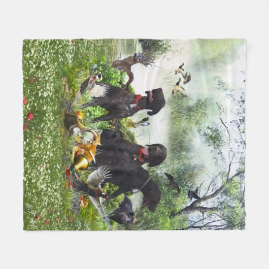 Deutsche Kurzzeiger Fleecedecke (Vorderseite (Horizontal))