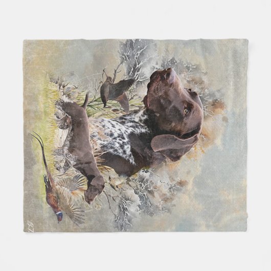 Deutsche Kurzzeiger Fleecedecke (Vorderseite (Horizontal))