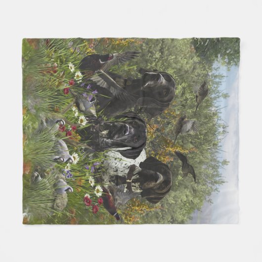 Deutsche Kurzzeiger Fleecedecke (Vorderseite (Horizontal))