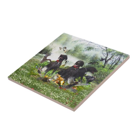 Deutsche Kurzzeiger Fliese (Seite)