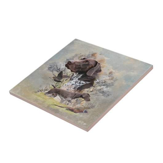 Deutsche Kurzzeiger Fliese (Seite)