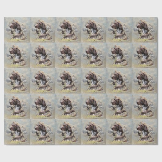 Deutsche Kurzzeiger Geschenkpapier (Flach)