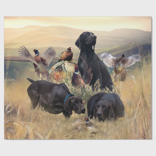 Deutsche Kurzzeiger Geschenkpapier (Flach)