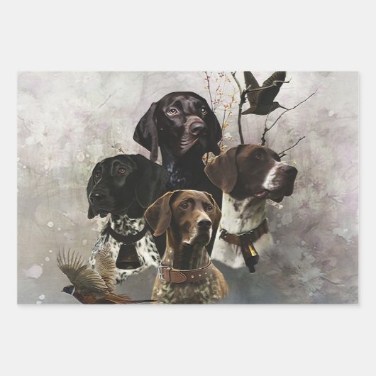 Deutsche Kurzzeiger Geschenkpapier Set (Vorderseite 3)