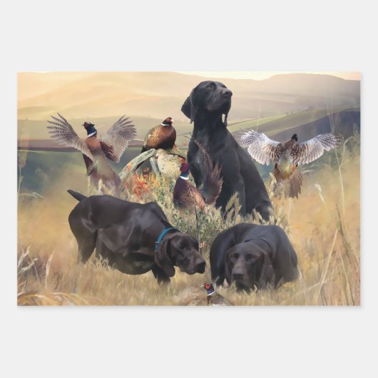 Deutsche Kurzzeiger Geschenkpapier Set (Vorderseite)