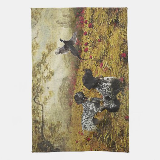 Deutsche Kurzzeiger Geschirrtuch (Vertikal)