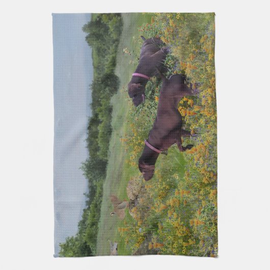 Deutsche Kurzzeiger Geschirrtuch (Vertikal)