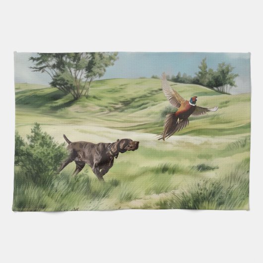 Deutsche Kurzzeiger Geschirrtuch (Horizontal)