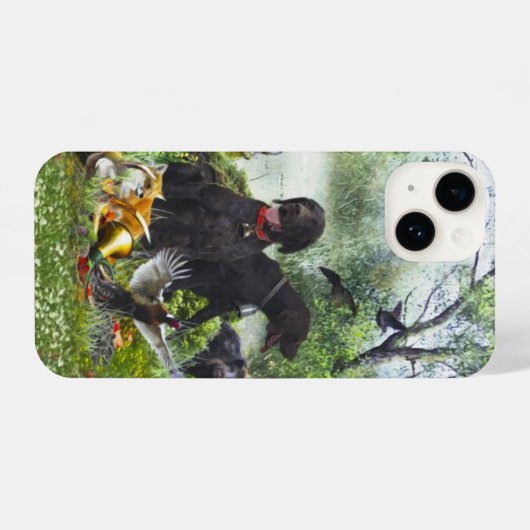 Deutsche Kurzzeiger iPhone Hülle (Rückseite (Horizontal))