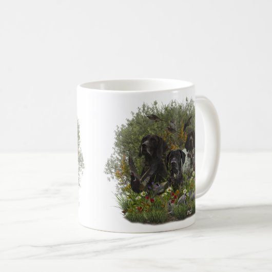 Deutsche Kurzzeiger Kaffeetasse (VorderseiteRechts)