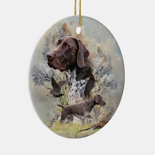 Deutsche Kurzzeiger Keramik Ornament (Rechts)